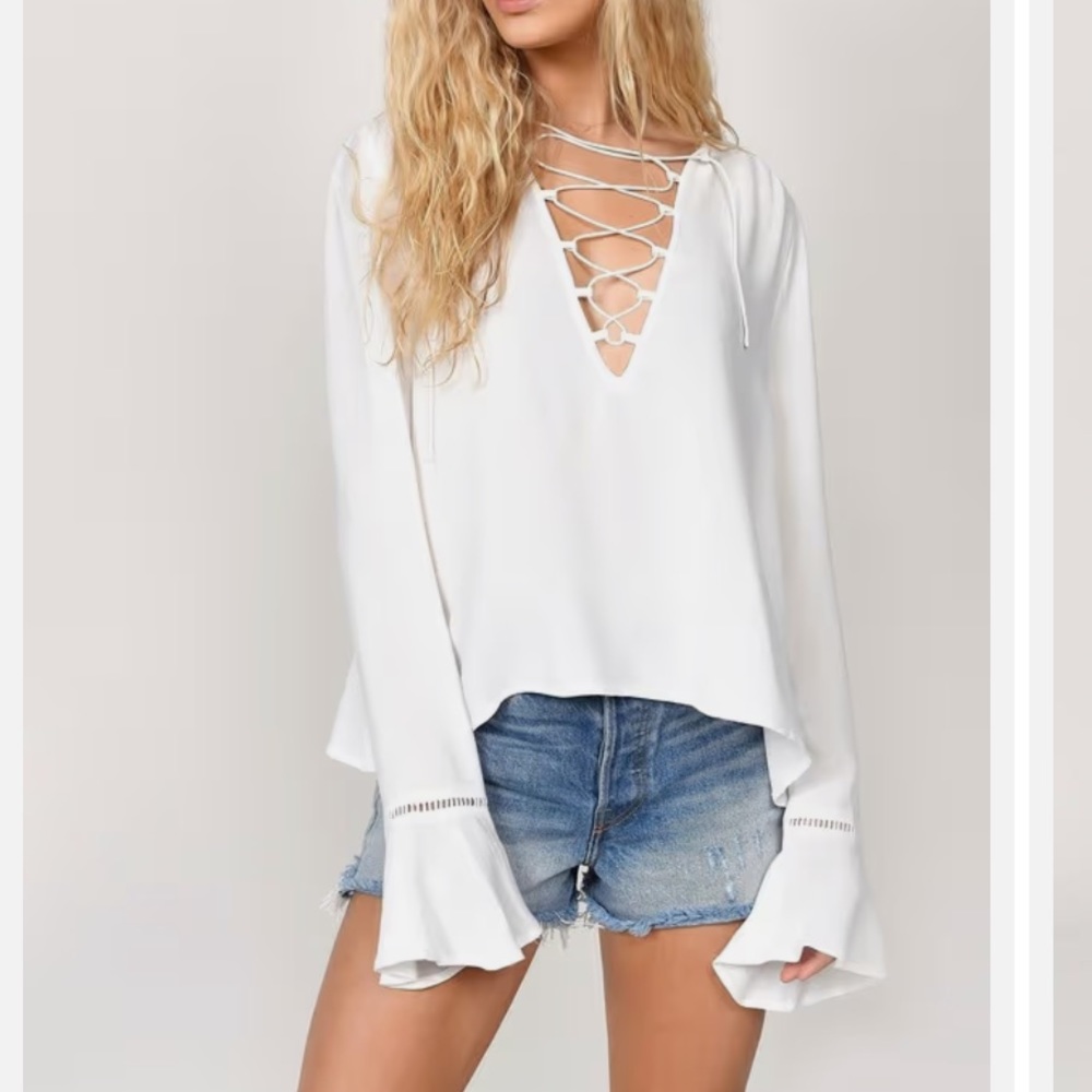 Tobi Lexi Lace Up Top